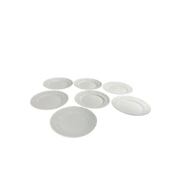 VTG Epoch Baroque White Salad Plate E800 Set Of 7 - 7 5/8” Diameter-Discontinued - Picture 4 of 9